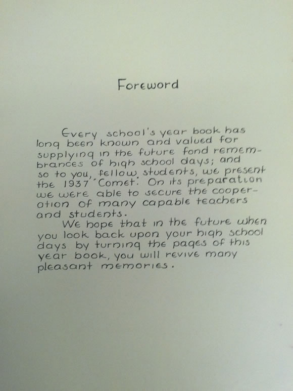 1937 HHS Yearbook pg4